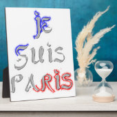 Je Suis Paris アートプリント フォトプラーク (側面)