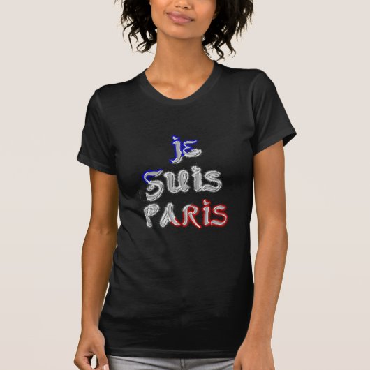 Je Suis Paris アートプリント Tシャツ (正面)