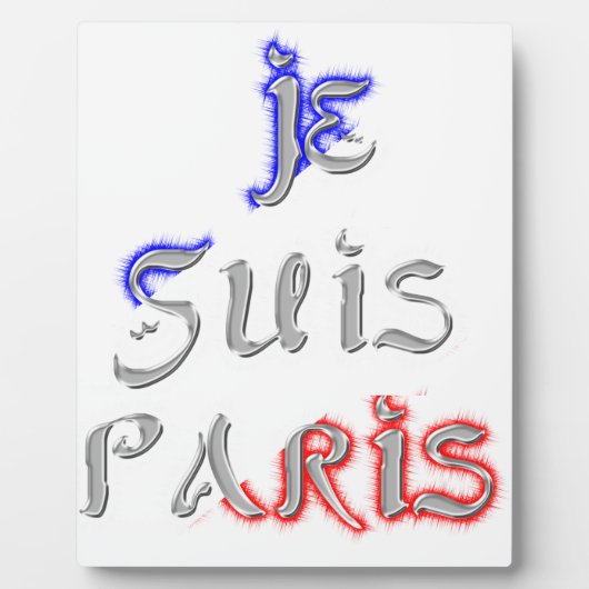 Je Suis Paris 私はパリが好き パリ愛 フォトプラーク (正面)