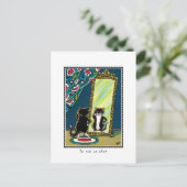 "Je suis un chat"猫パーソナライズされた ポストカード (スタンド正面)