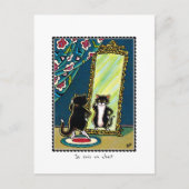 "Je suis un chat"猫パーソナライズされた ポストカード (正面)