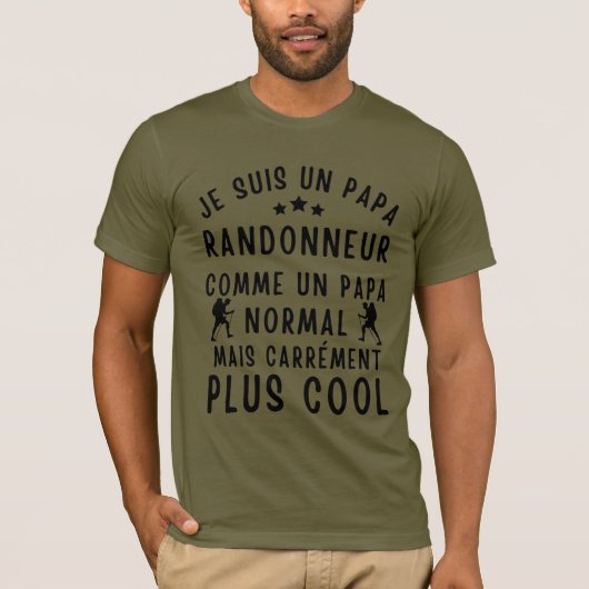 Je Suis Un Papa Randonneur Comme Un Papa Normal Tシャツ (正面)