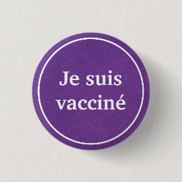 Je suis vaccine (紫)言語フランスのボタン 缶バッジ