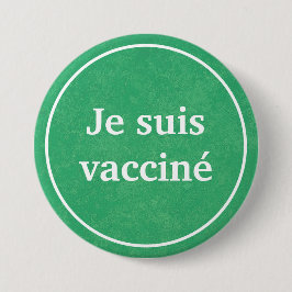 Je suis vaccine (緑)言語フランスのボタン 缶バッジ