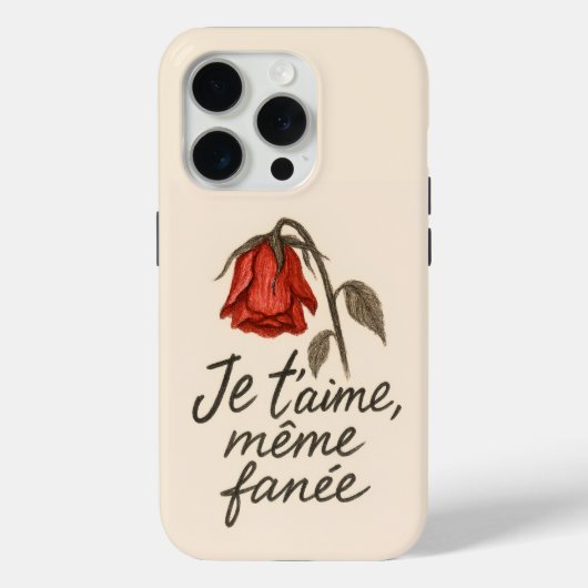 Je T’aime Wilted Rose Case-Mate iPhoneケース (裏面)