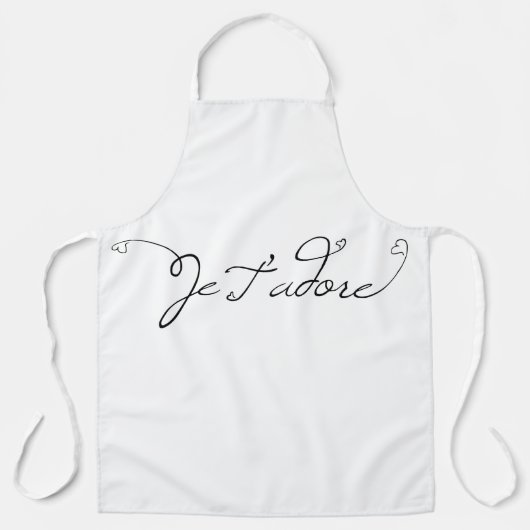 Je T'adore I Adore You in フランスの エプロン (正面)