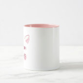 Je t'aimeかわいいピンク猫顔コーヒーマグ マグカップ (中央)
