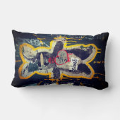 Je T'aimeのバニーのStreetartの枕 ランバークッション (裏面)