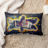 Je T'aimeのバニーのStreetartの枕 ランバークッション (ブランケット)