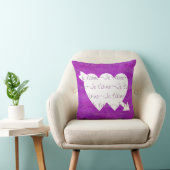 Je t'aime白ハート紫 クッション (椅子)