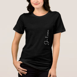 「Je t'aime」はフランス語で「愛している」という意味 Elegant トライブレンドTシャツ