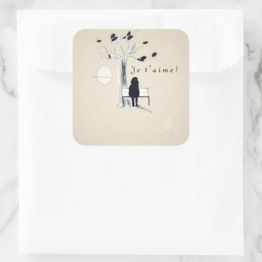 Je t'aime スクエアシール (バッグ)