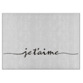 je t'aime – 私はあなたを愛しフランスのている – 黒 カッティングボード (正面)