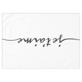 je t'aime – 私はあなたを愛しフランスのている – 黒 テーブルクロス (正面(横))