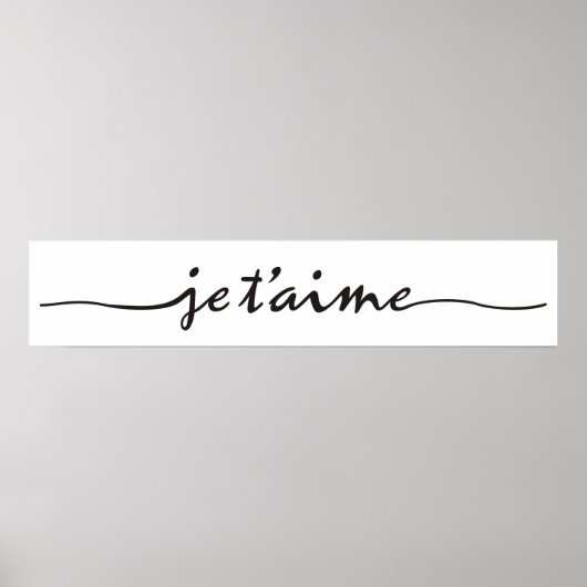je t'aime – 私はあなたを愛しフランスのている – 黒 ポスター (正面)