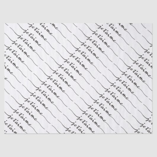 je t'aime – 私はあなたを愛しフランスのている – 黒 薄葉紙 (正面)