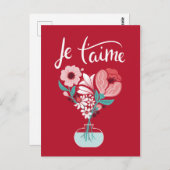 Je t'aime – 私はフランスのあなたのカードが大好き ポストカード (正面/裏面)