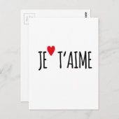 Je taime - i Love u - Postkarte – Post ポストカード (正面/裏面)
