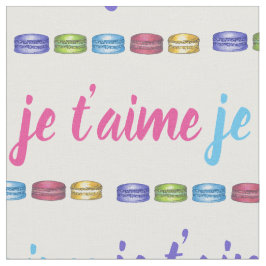 Je T'aime I Love You France フランスの Macaron Pastry ファブリック