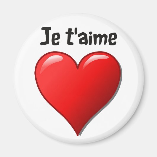 Je t'aime - I love you in フランスの. マグネット (正面)