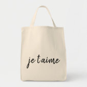 Je t'aime I love you in フランスの Chic トートバッグ (正面)