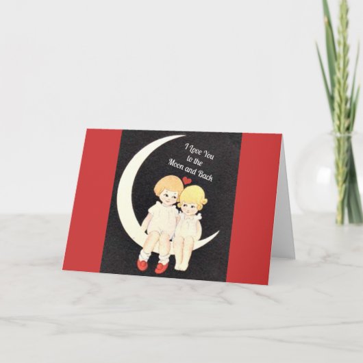 Je t'aime jusqu'à la lune et retour, design popula カード (正面)