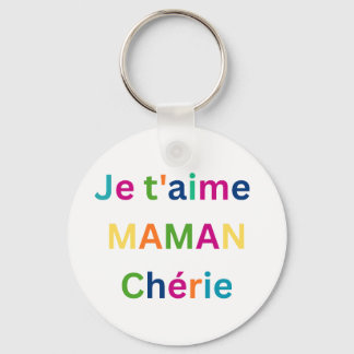 "Je t'aime MAMAN chérie" Cute Kids Keychain キーホルダー