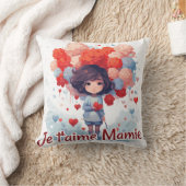 Je t'aime Mamie クッション (ブランケット)