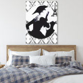 Je T'aime Paris (I Love Paris) キャンバスプリント (インサイチュ (寝室))