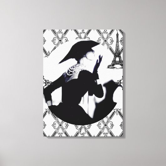 Je T'aime Paris (I Love Paris) キャンバスプリント (正面)