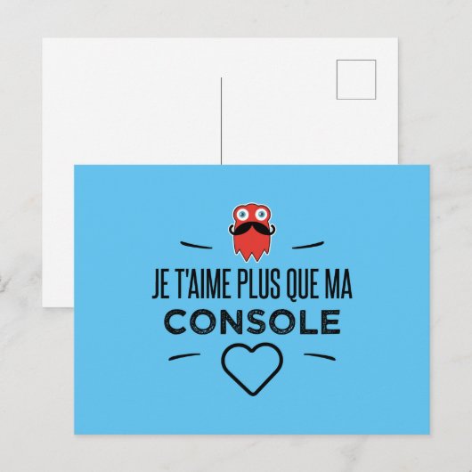 Je T'aime plus que ma console ポストカード (正面/裏面)