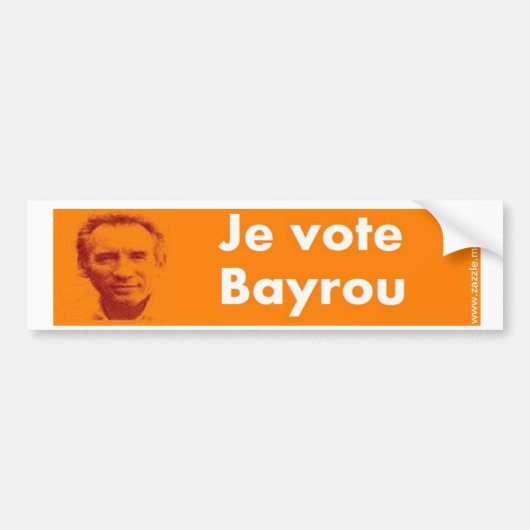 Je vote Bayrou バンパーステッカー (正面)