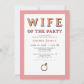 JEANレトロワイフオブザパーティーバブルブライダルシャワー 招待状 (正面)