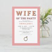 JEANレトロワイフオブザパーティーバブルブライダルシャワー 招待状 (スタンド正面)