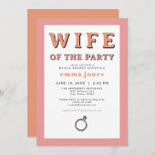 JEANレトロワイフオブザパーティーバブルブライダルシャワー 招待状 (正面/裏面)