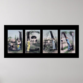 JEANヴィンテージアルファベットレター名アート ポスター