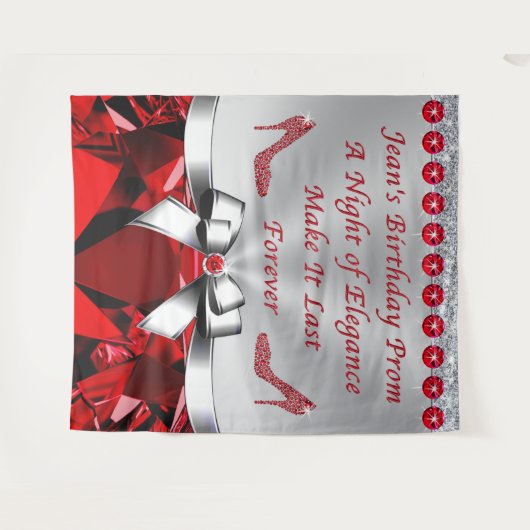 Jean特別注文Ruby誕生日背景 タペストリー (正面(横))