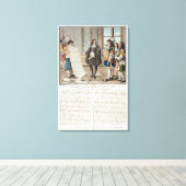 Jean Baptiste Colbert (1619-83)は地図をプレゼントする キャンバスプリント (インサイチュ (ウッドフロア))