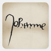 Jean d'Orléans Jeanne d'Arc Saint Johan – shabby スクエアシール (正面)