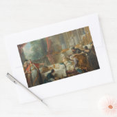 Jean-Francois de Troy - The Sentencing of Aman 長方形シール (封筒)