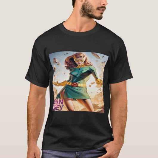 Jean Grey X‑Men – Telekinetic Phoenix Energy Tシャツ (正面)