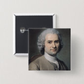 Jean-Jacques Rousseauのポートレート 缶バッジ (正面&裏面)