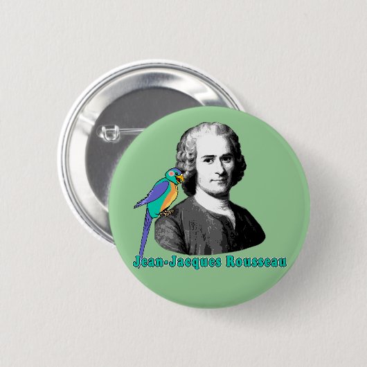 Jean-Jacques RousseauのTシャツ、フード付きスウェットシャツ、マグ 缶バッジ (正面&裏面)