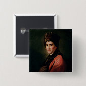 Jean-Jacques Rousseau 缶バッジ (正面&裏面)