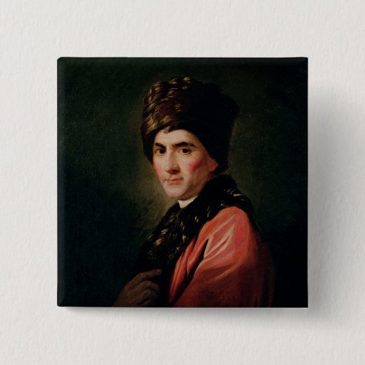Jean-Jacques Rousseau 缶バッジ (正面)