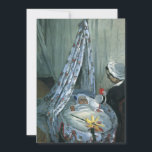Jean Monet in Cradle by Claude Monet, Baby Shower 招待状<br><div class="desc">簡単カスタマイズの赤ちゃんシャワーパーティの招待状。情報を追加する！単クリックにカスタマイズ変更。 Claude MonetによるJean Monet in His Cradle (1867)は、ヴィンテージ印象派の素晴らし美術家のポートレート絵画である。アーティストの息子は、母親や乳母と一緒に彼を見つめながら、子供部屋の彼のバシネットで寝ている。アーティストについて：クロード・モネ(1840-1926)は印象派の運動の創始者であフランスのり絵画、その絵画の大部分は「空中に浮かぶ」（野外に浮かぶ）スタイル印象派の風景である。</div>