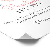 Jean Pacifier Hunt Baby Shower Game Sign ポスター (角)