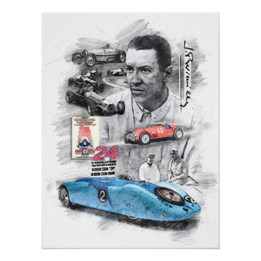 Jean-Pierre Wimille ポスター (正面)