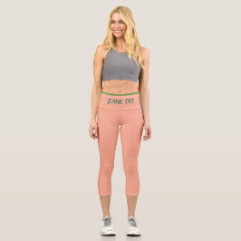 JEANIE DEE "PEACH" - HIGH-WAISTED CAPRI PANTS カプリレギンス