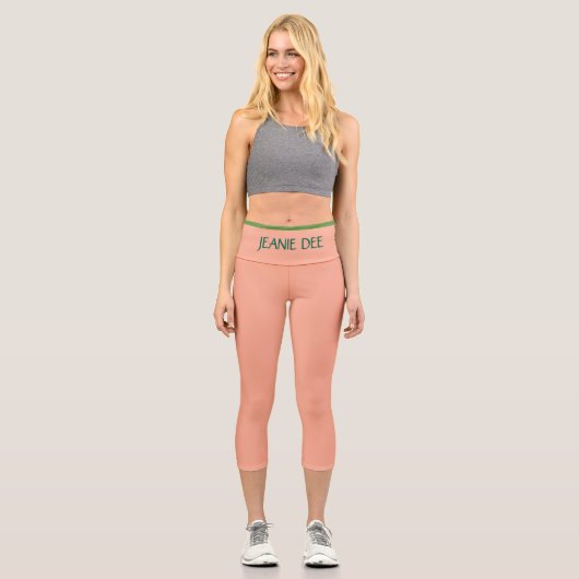 JEANIE DEE "PEACH" - HIGH-WAISTED CAPRI PANTS カプリレギンス (正面)